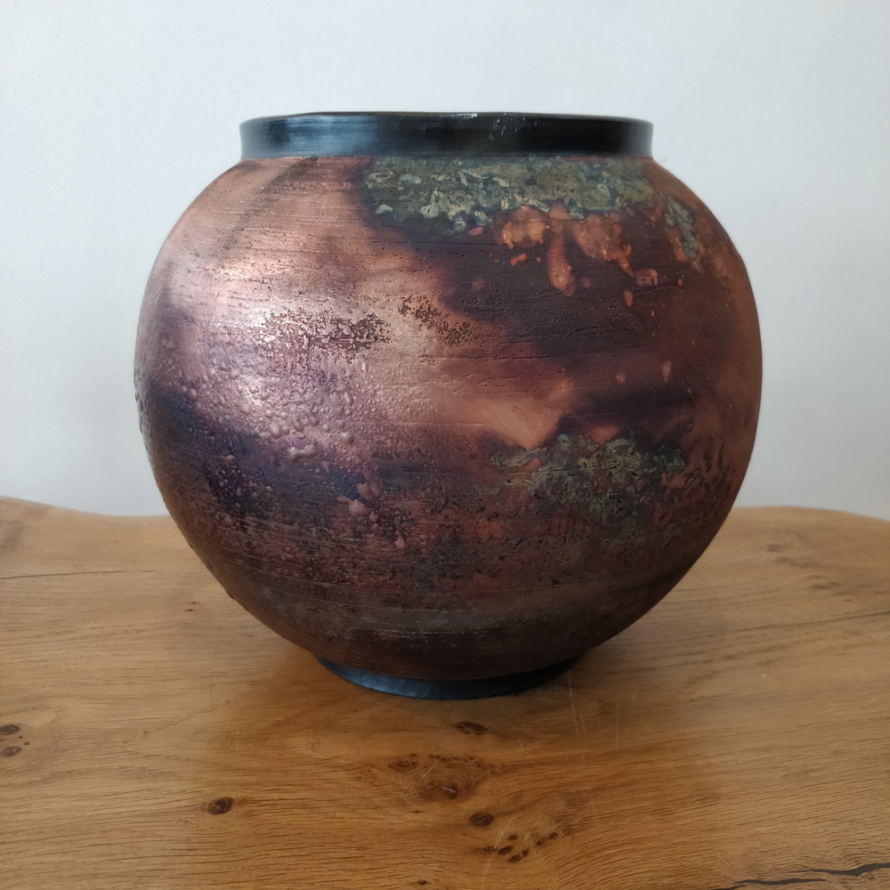 Copper Wash Moon Jar Large